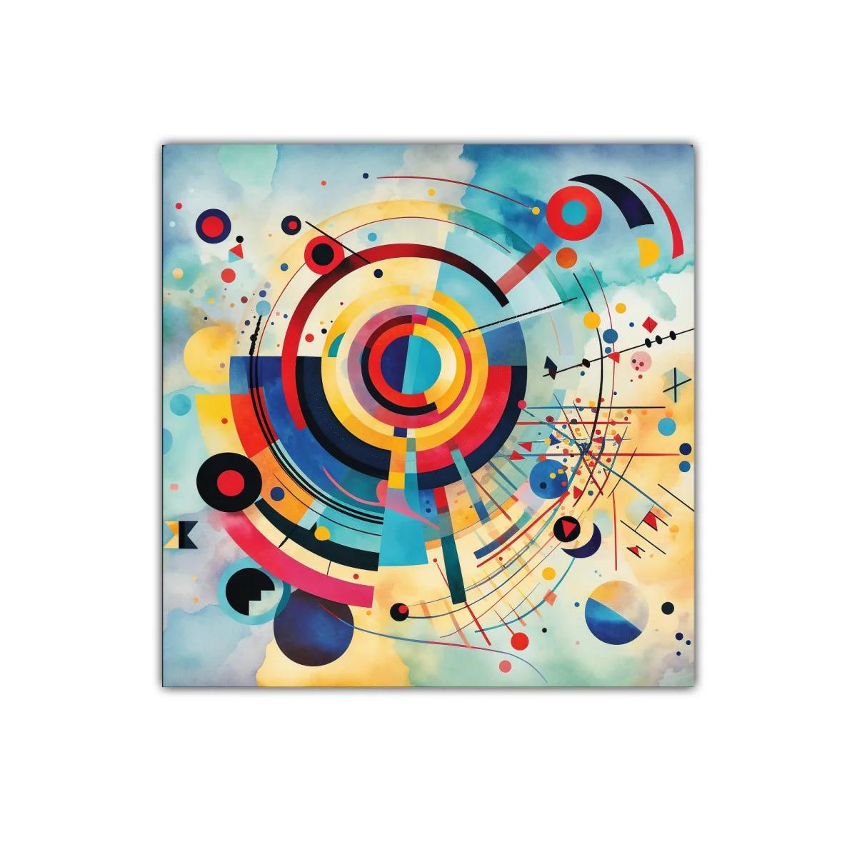 Composición abstracta con círculos y líneas dinámicas — imagen principal