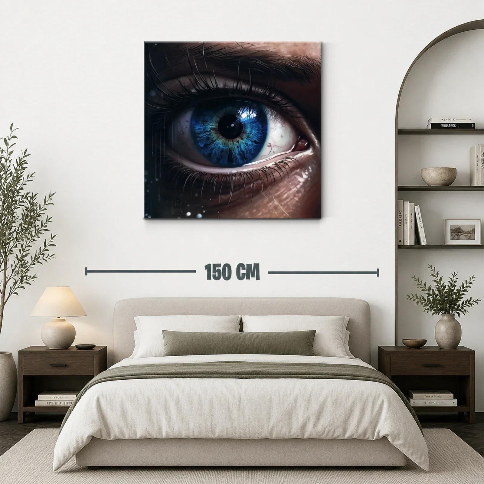 Detalle impactante de un ojo azul con texturas profundas — miniatura 3