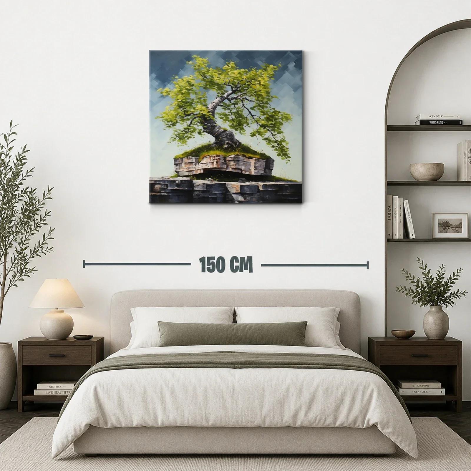 Árbol solitario sobre roca en paisaje natural — miniatura 3