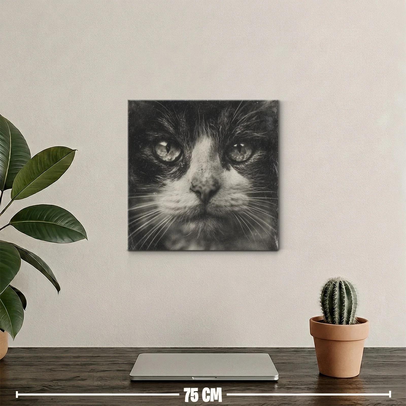 Impactante retrato de gato en tonos monocromáticos — miniatura 2