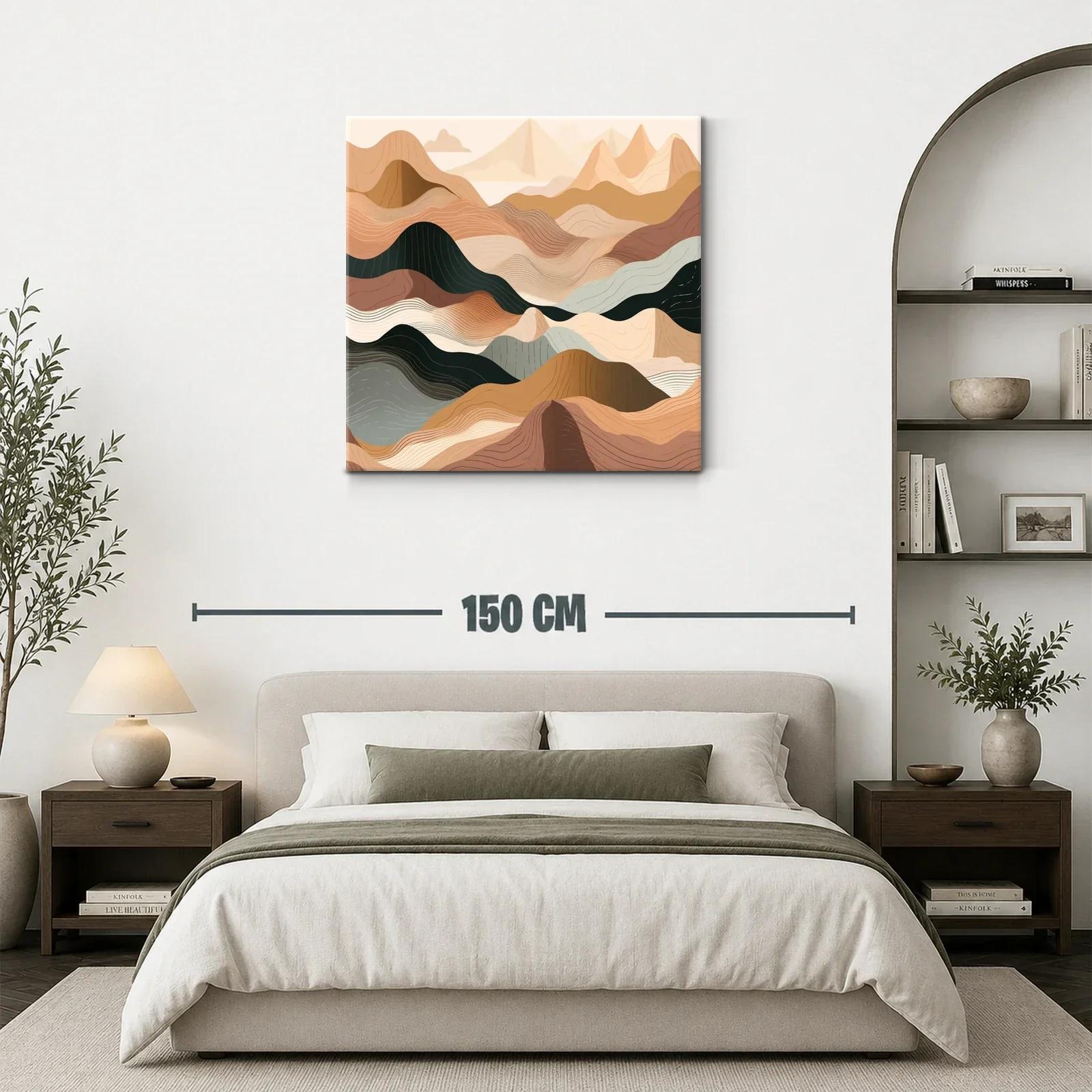 Paisaje abstracto en tonos tierra y negro elegante — miniatura 3