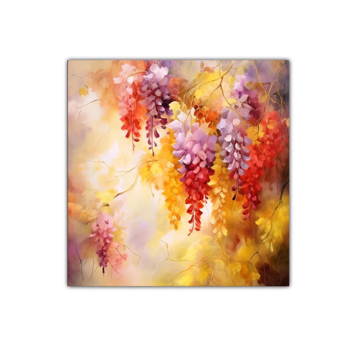 Cuadro Floral con Colores Cálidos y Vibrantes — imagen principal