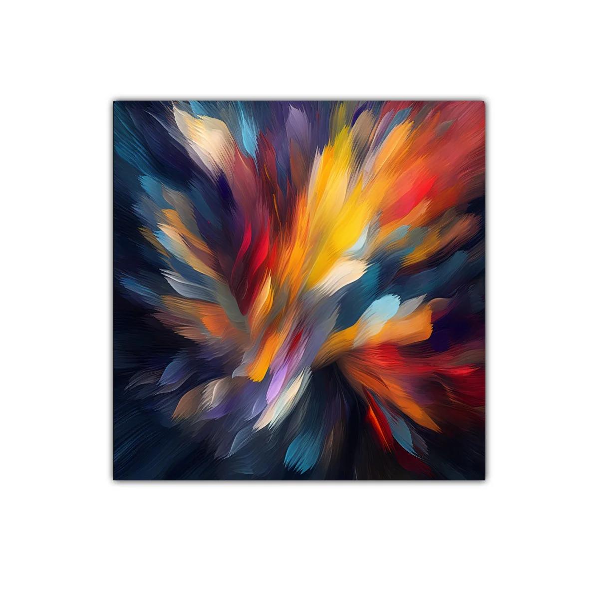 Explosión de colores vibrantes en movimiento dinámico
