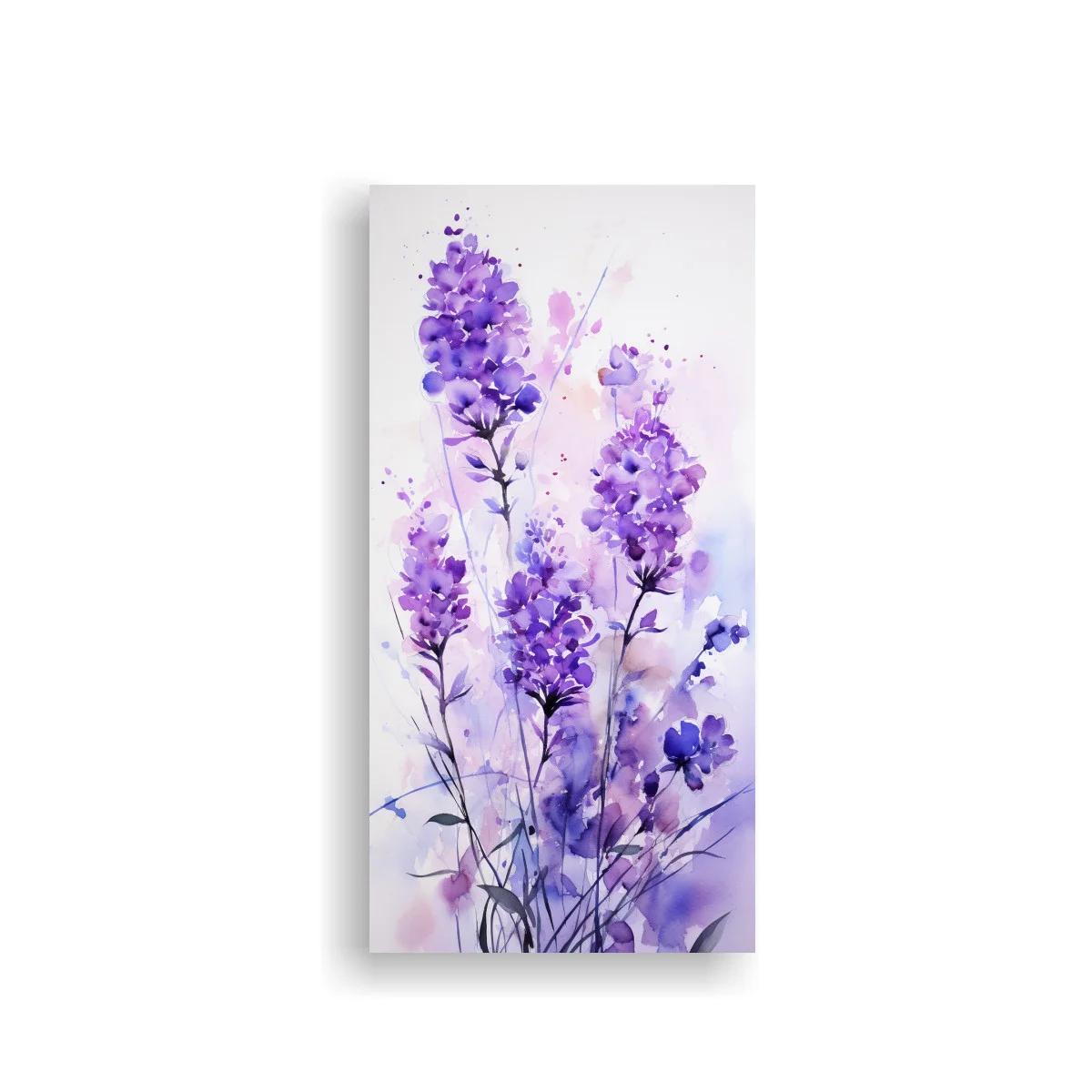 Cuadro lavanda en espigas moradas