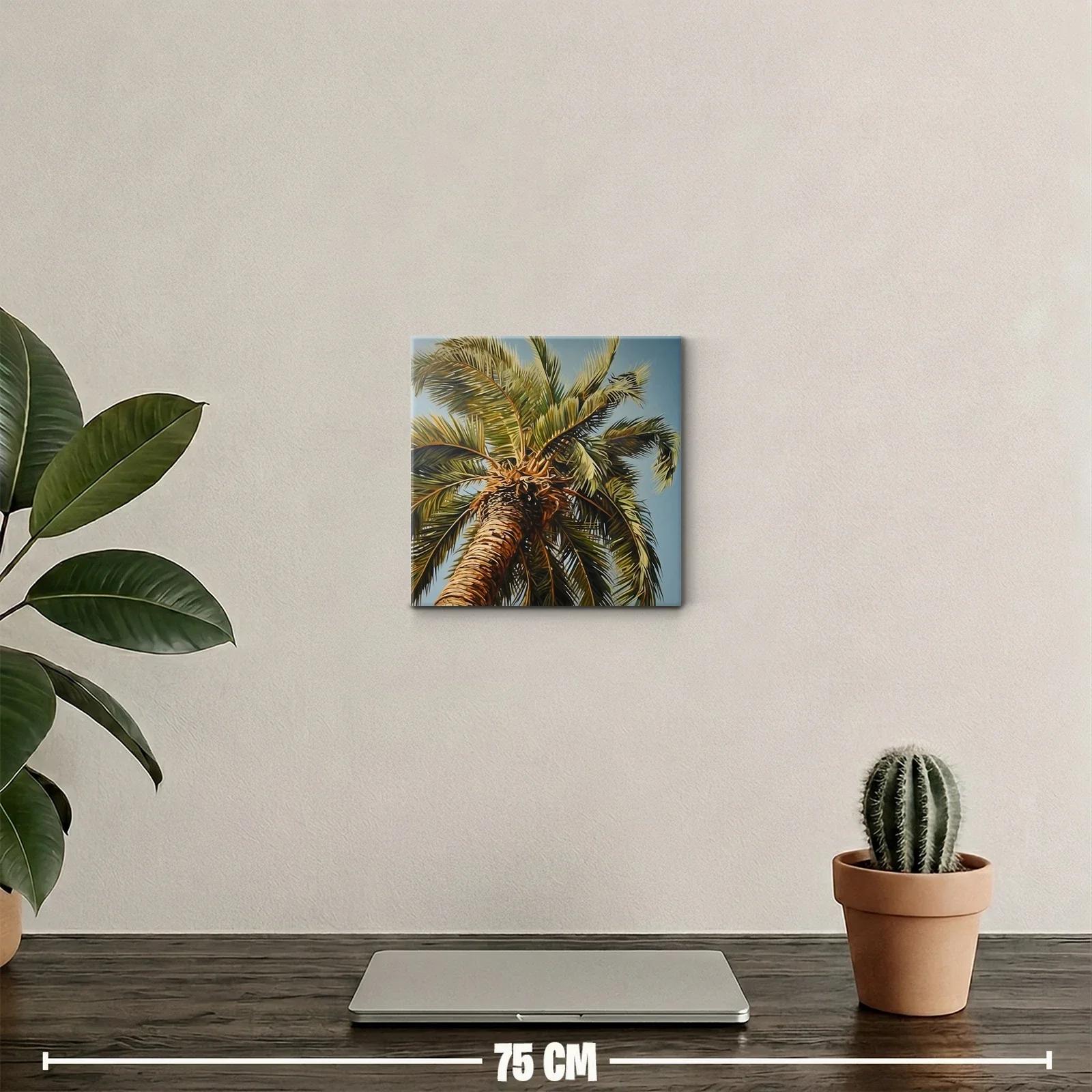 Elegancia Tropical con Palmas en Cielo Azul Claro — miniatura 2