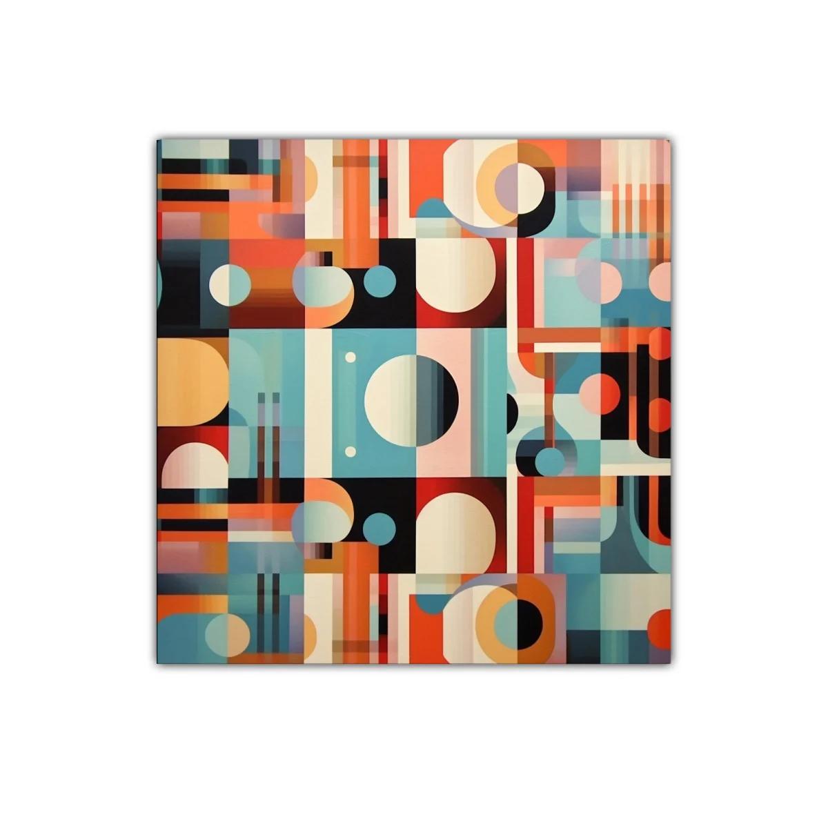 Abstracto geométrico con tonos cálidos y fríos — imagen principal