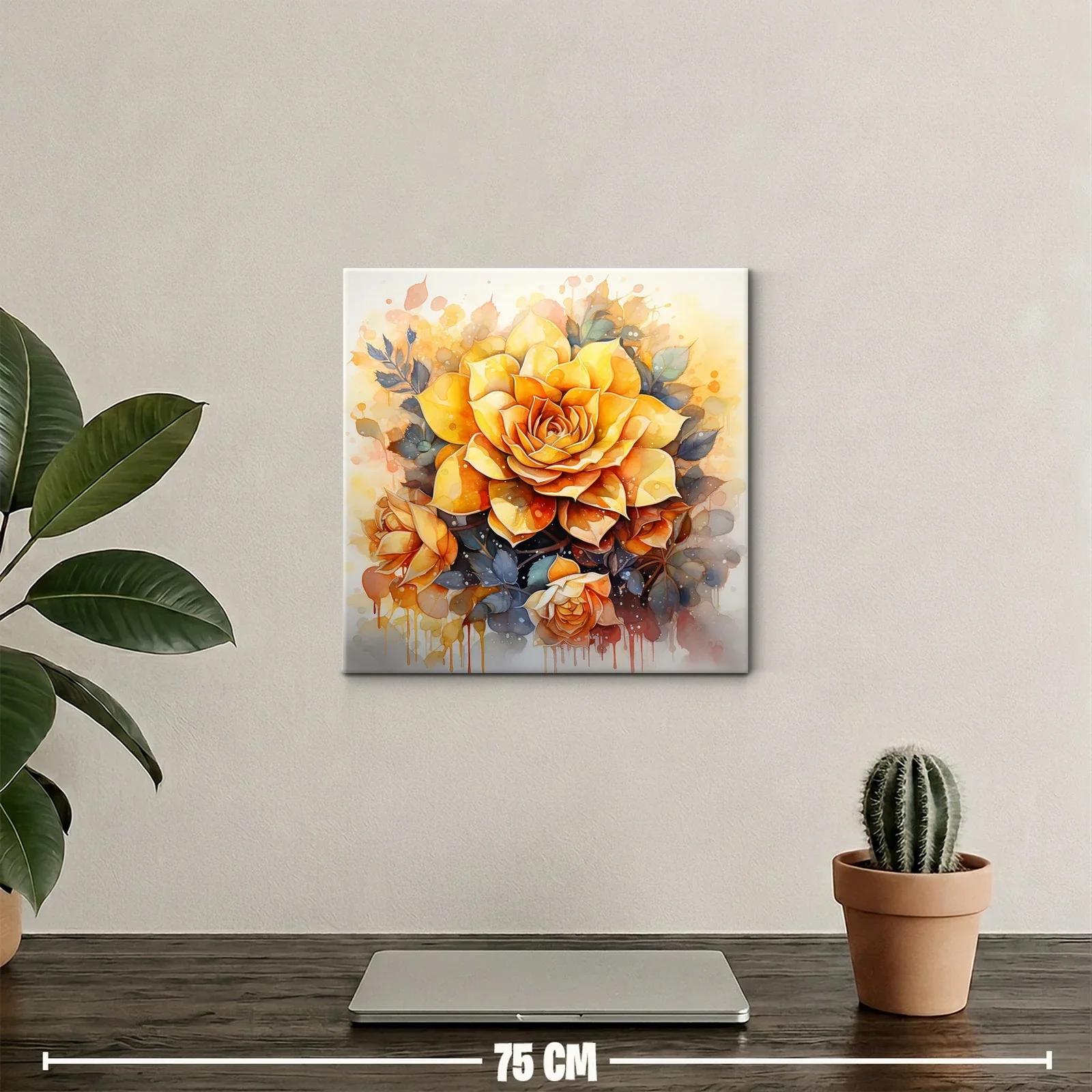 Rosas amarillas vibrantes con detalles delicados en tonos suaves — miniatura 2