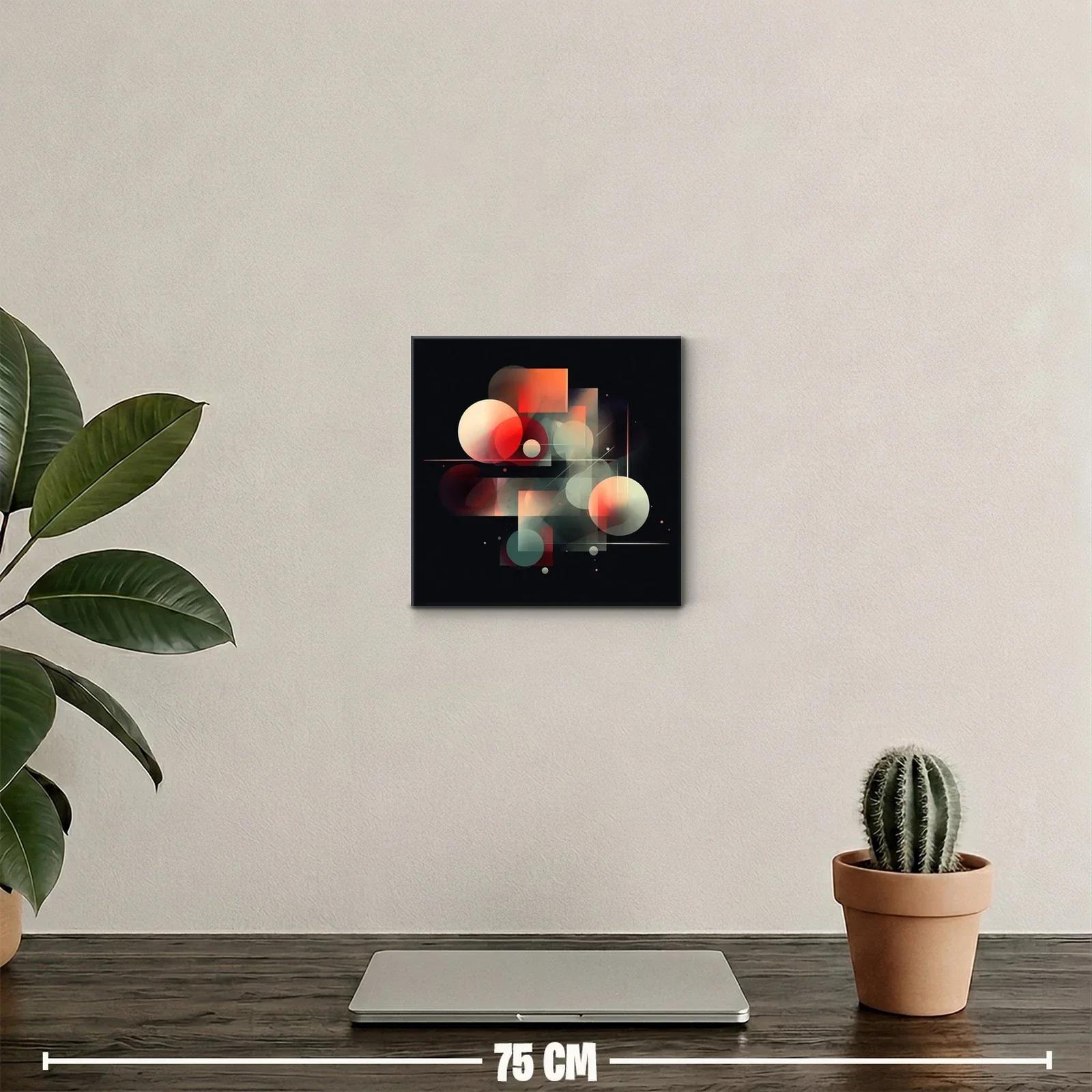 Composición abstracta con formas geométricas y colores cálidos — miniatura 2