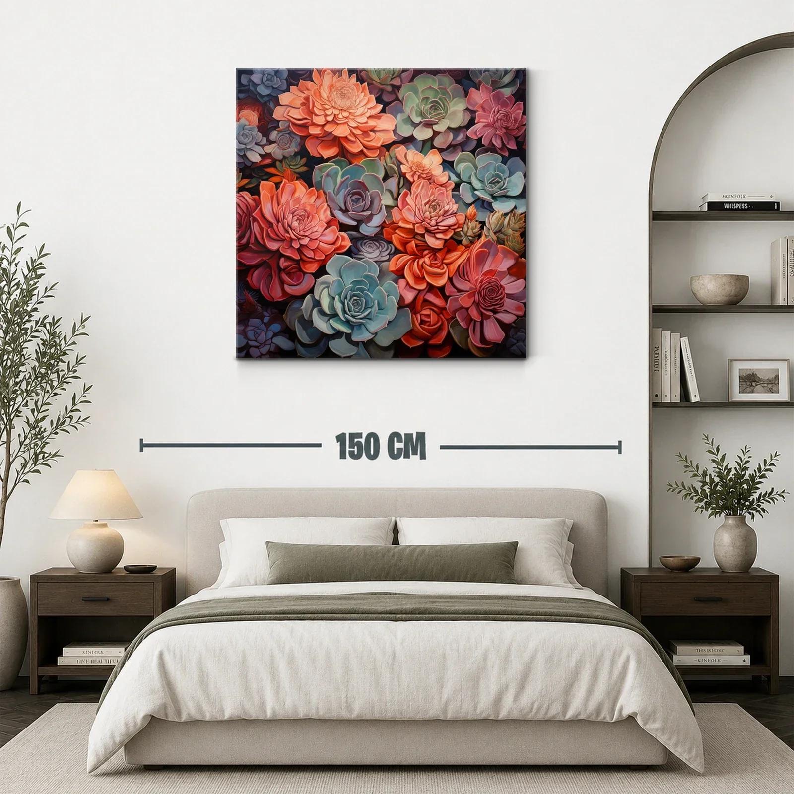 Vibrante composición de flores en tonos cálidos y fríos — miniatura 3