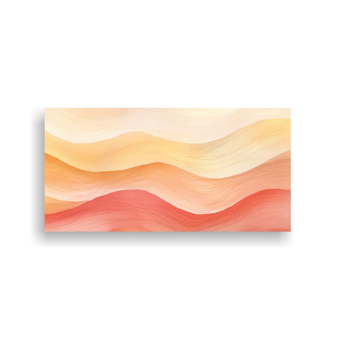 Cuadro ondas abstractas en capas con pinceladas finas