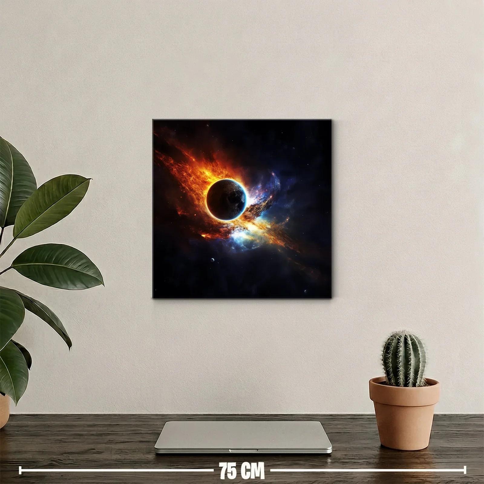 Impactante cuadro de planeta con estallido cósmico — miniatura 2