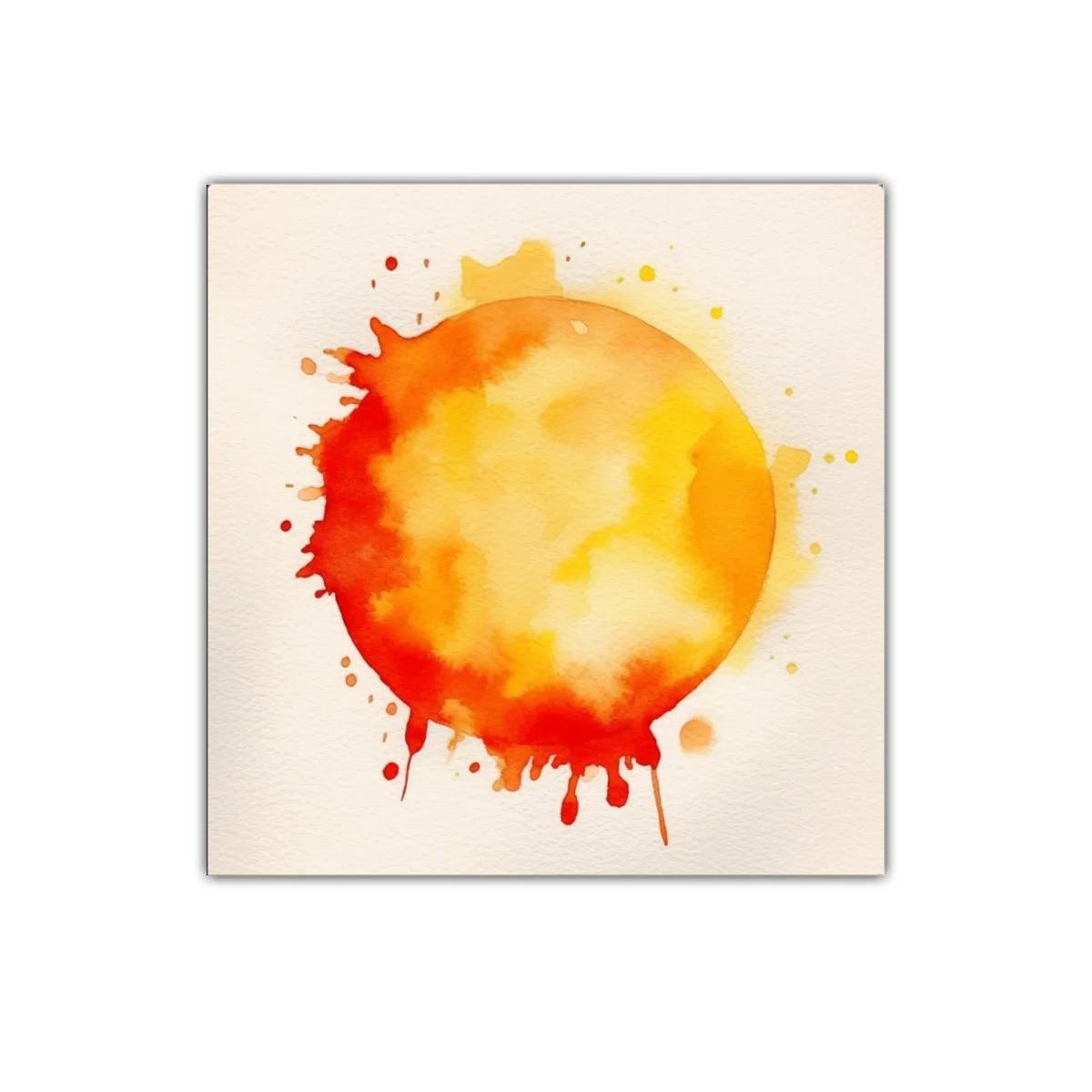 Cuadro decorativo círculo en tonos cálidos y vibrantes — imagen principal