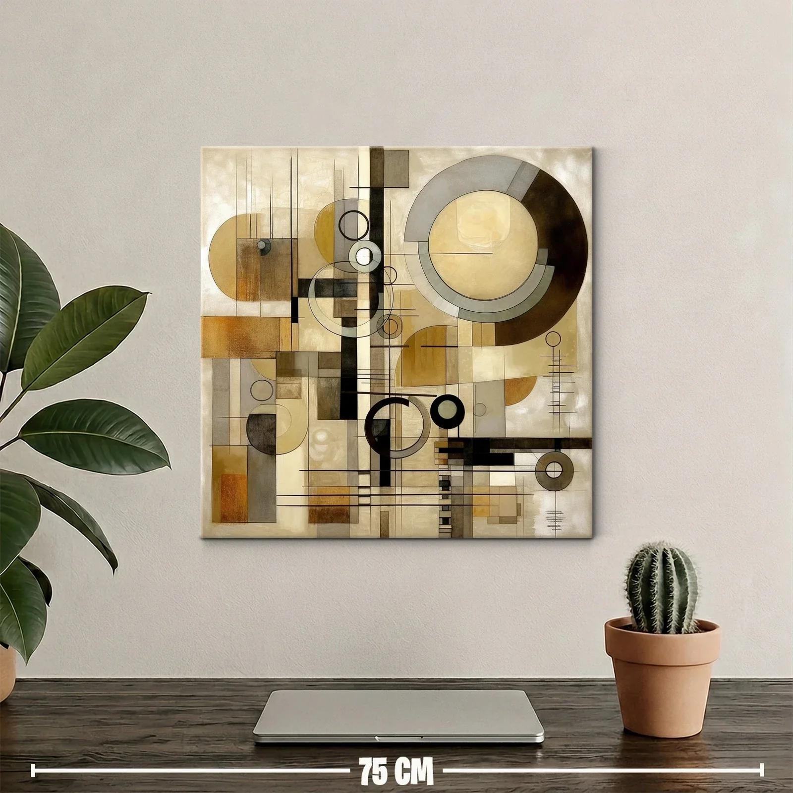 Composición geométrica en tonos tierra y grises — miniatura 2