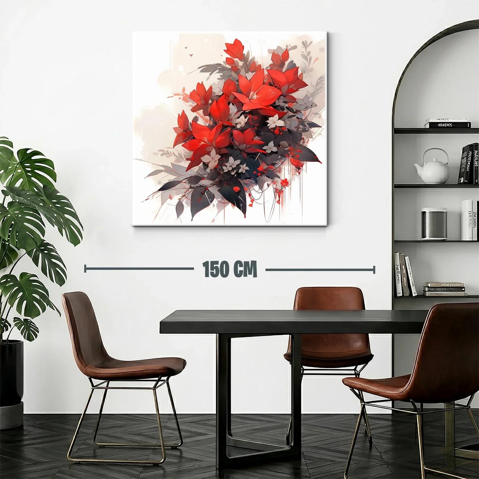 Ramo vibrante de flores rojas con toque moderno — miniatura 2