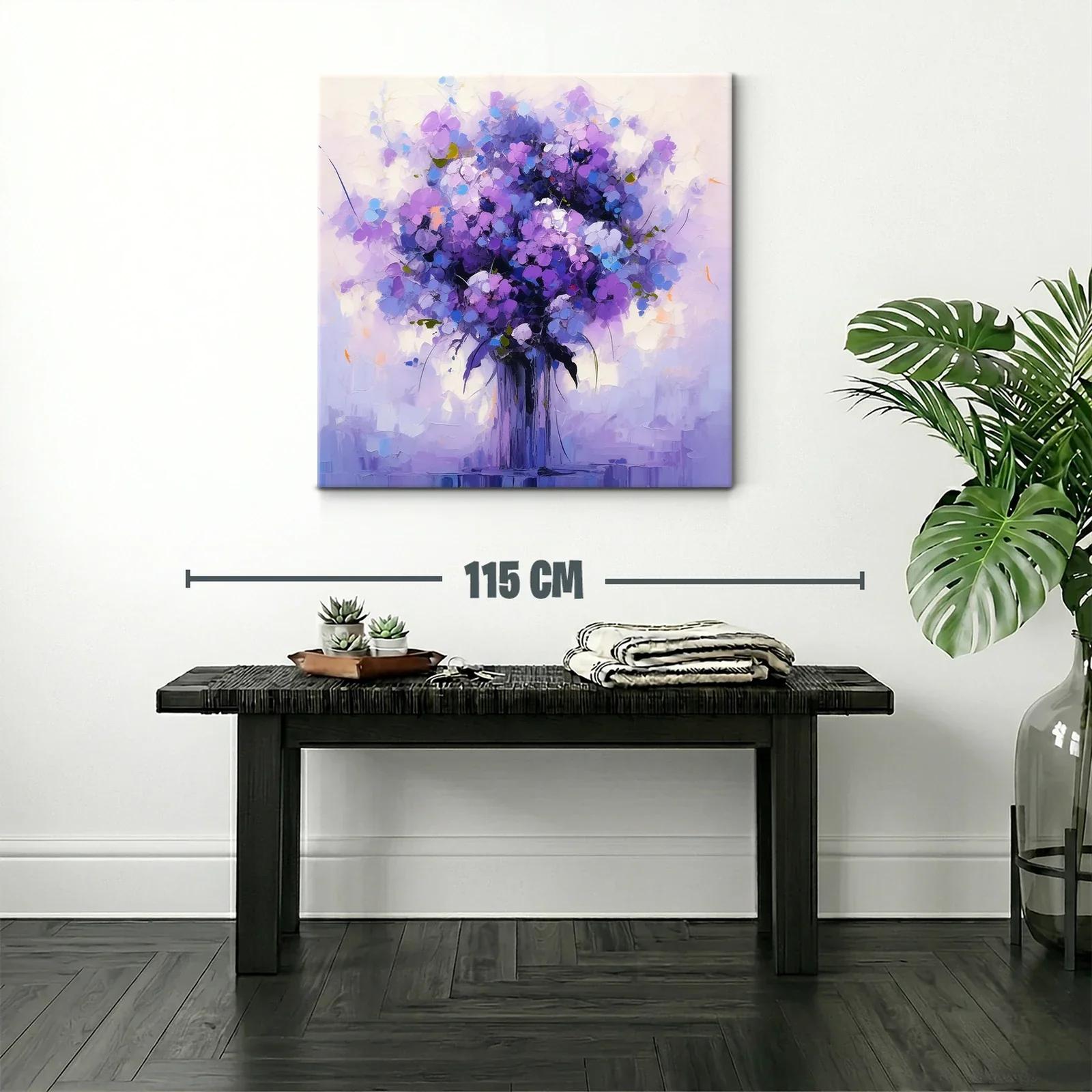 Ramillete de Flores en Tonos Violetas y Azules — miniatura 2