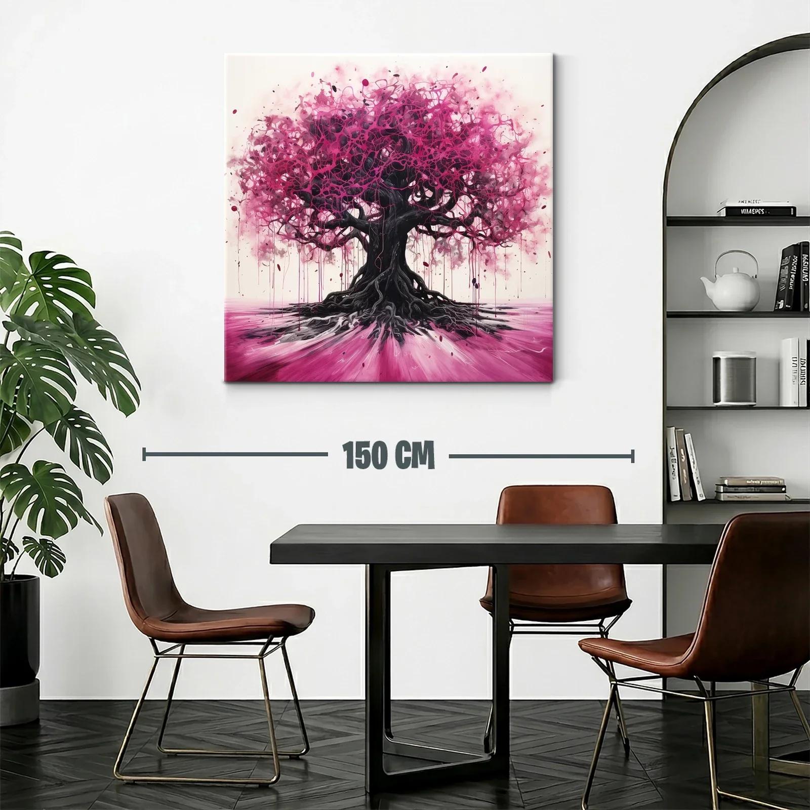 Árbol vibrante con ramas entrelazadas en tonos fucsia — miniatura 2