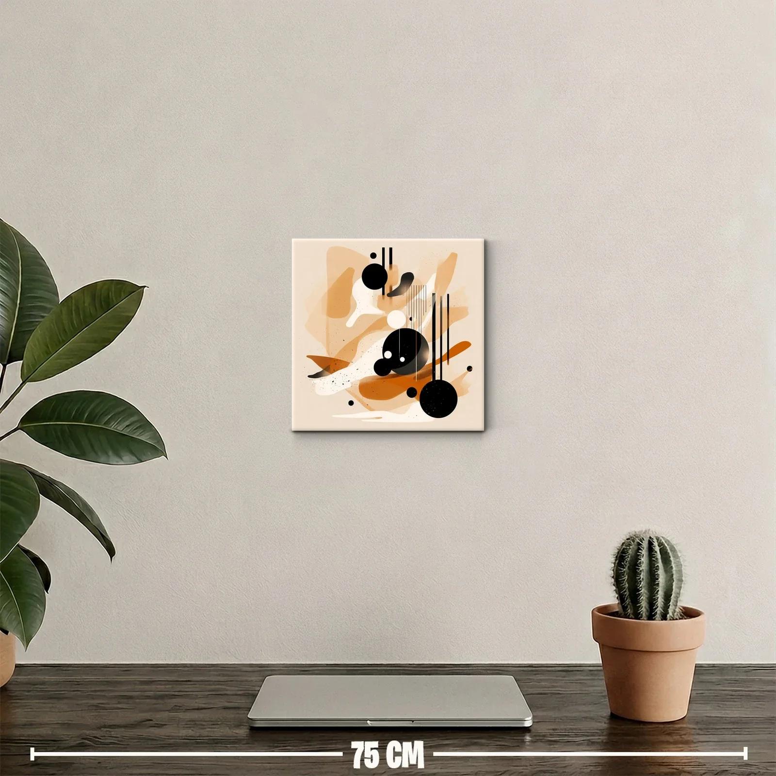 Composición abstracta con formas geométricas y tonos cálidos — miniatura 2