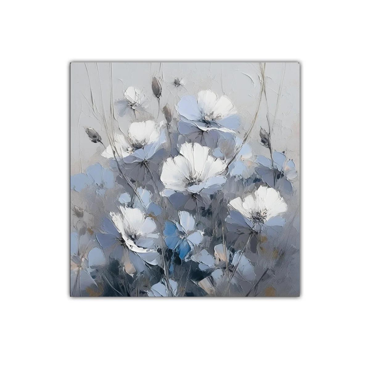 Cuadro decorativo de flores en tonos suaves y elegantes