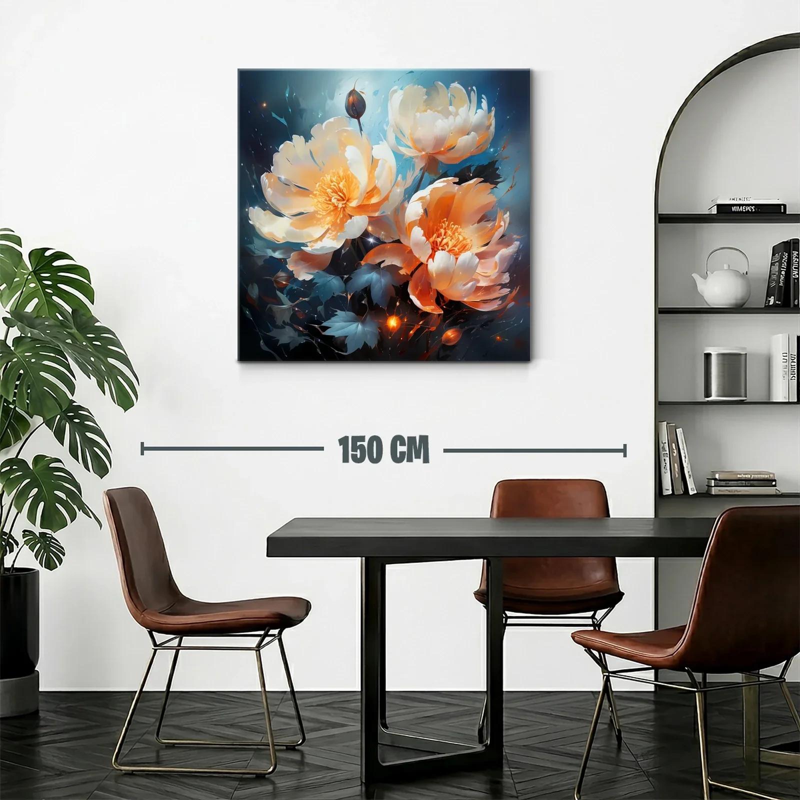 Flores etéreas en tonos cálidos y fríos contrastantes — miniatura 2