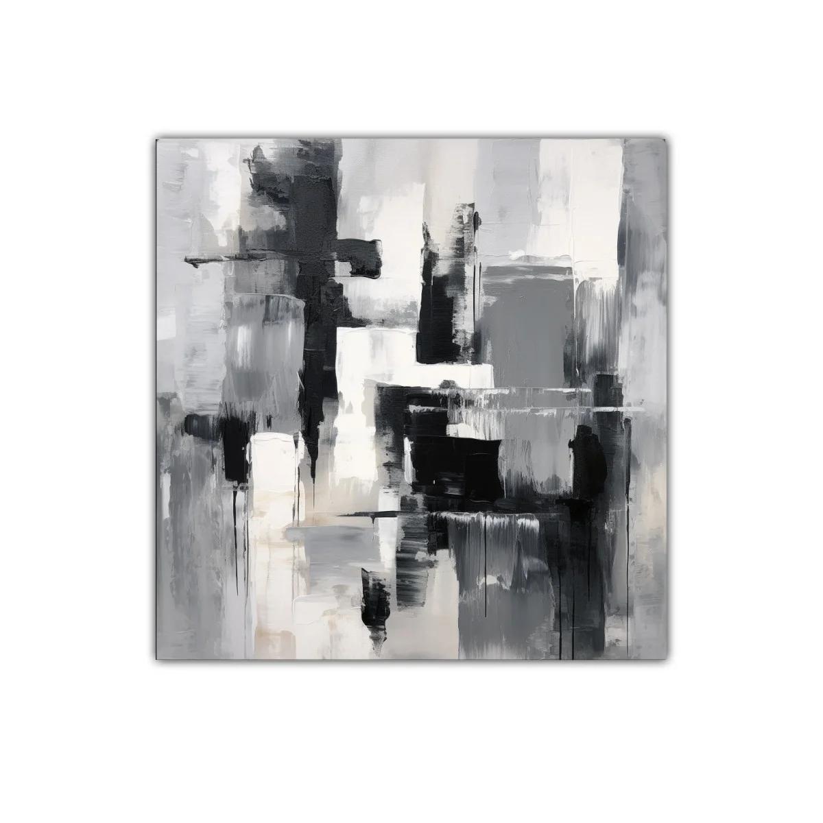 Composición Abstracta en Tonos Grises y Negros — imagen principal