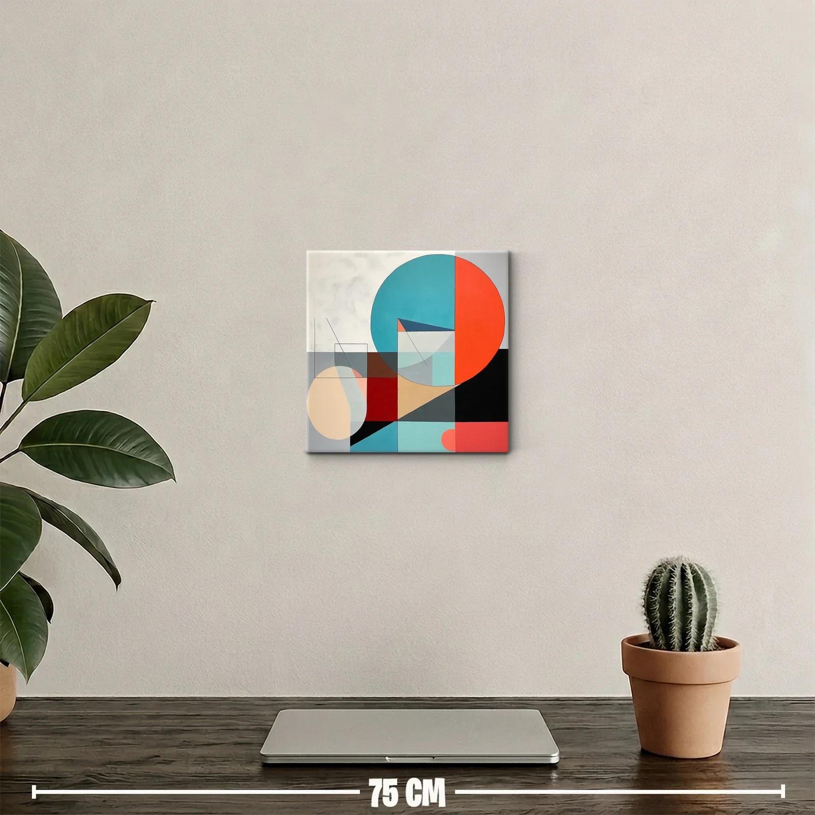 Composición geométrica con formas circulares y colores vibrantes — miniatura 2