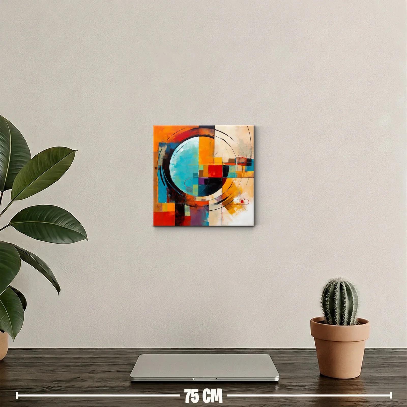 Composición abstracta con círculos y bloques de color vibrante — miniatura 2