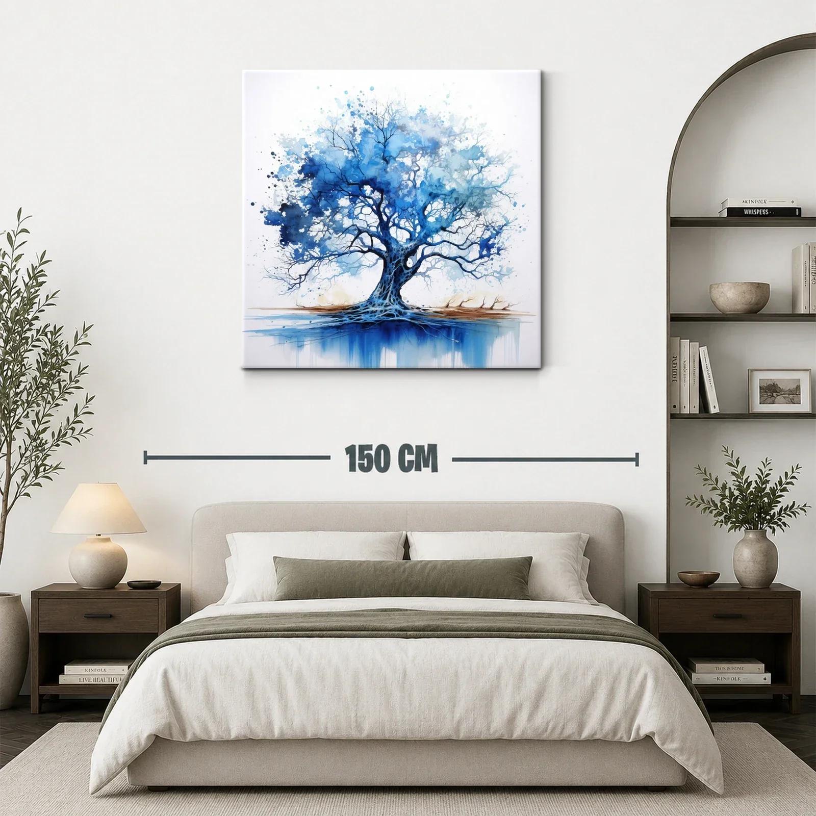 Árbol azul vibrante con raíces profundas y ramas extendidas — miniatura 3