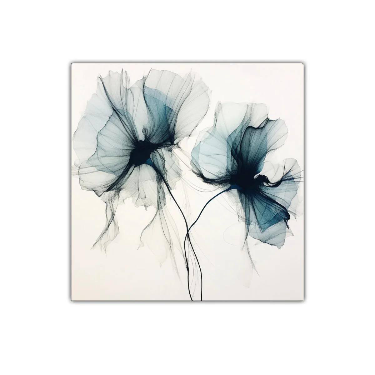 Elegancia floral en azul suavemente etéreo — imagen principal