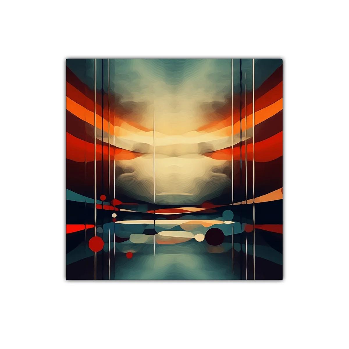 Composición abstracta con líneas y formas geométricas vibrantes — imagen principal
