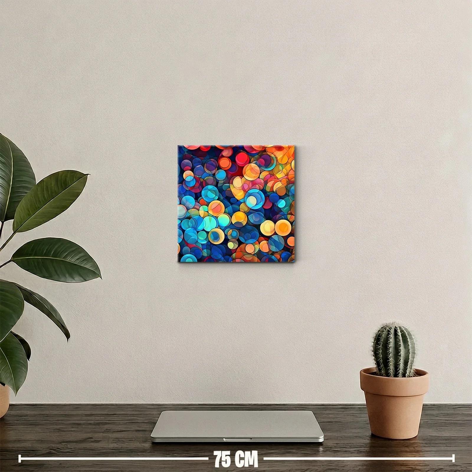 Arte abstracto con burbujas coloridas vibrantes y dinámicas — miniatura 2