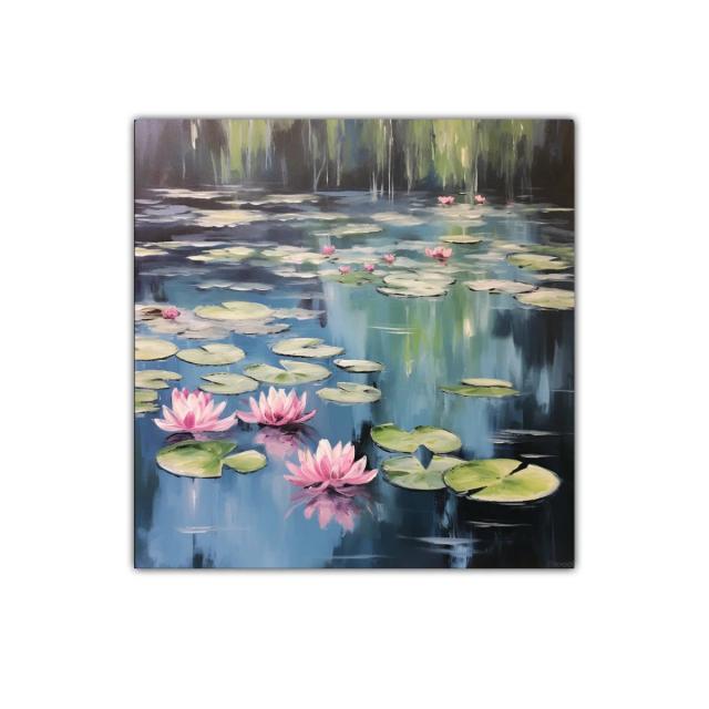 Serenidad en el Estanque con Flores de Loto y Nenúfares