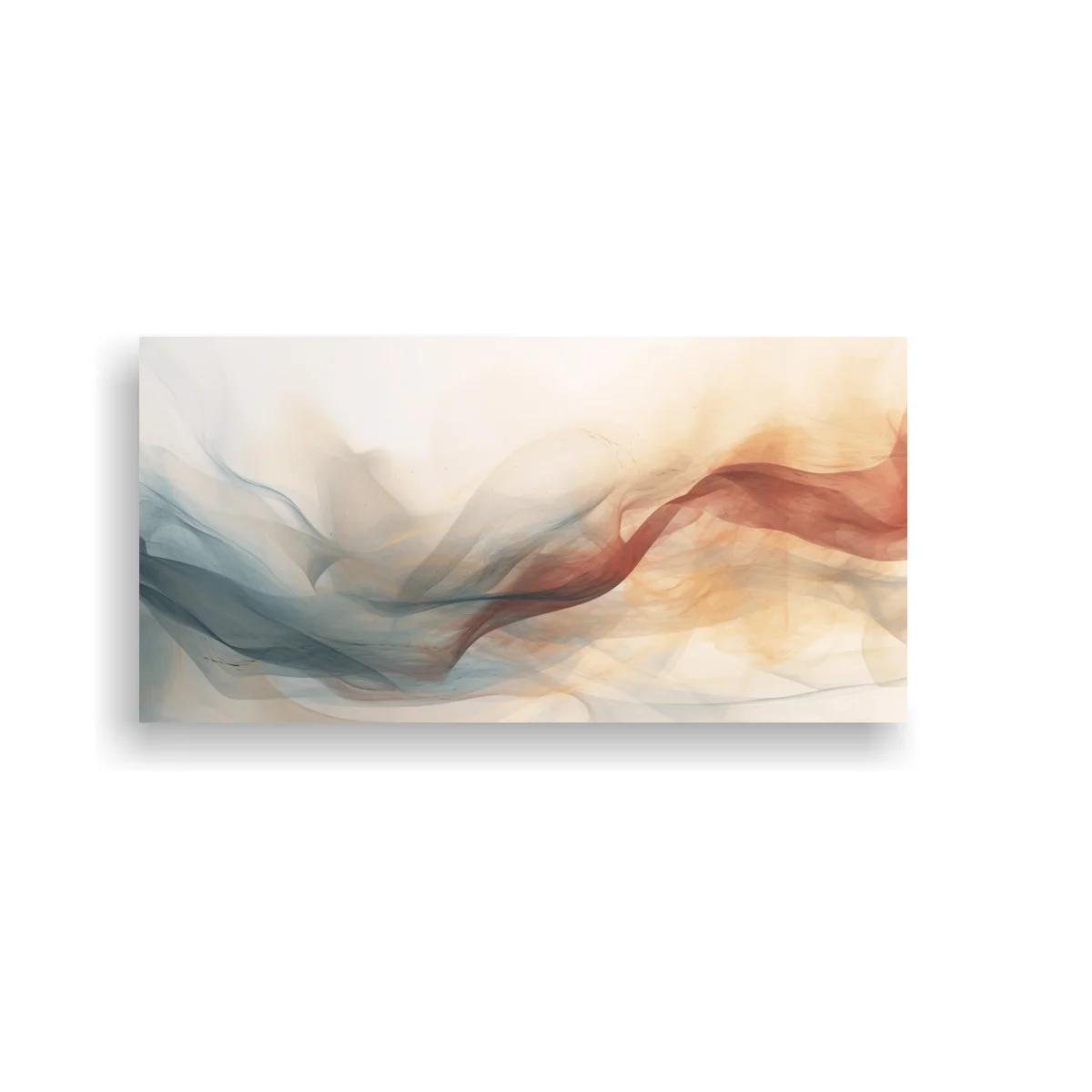 Cuadro ondas de humo abstractas en composición horizontal panorámica — imagen principal