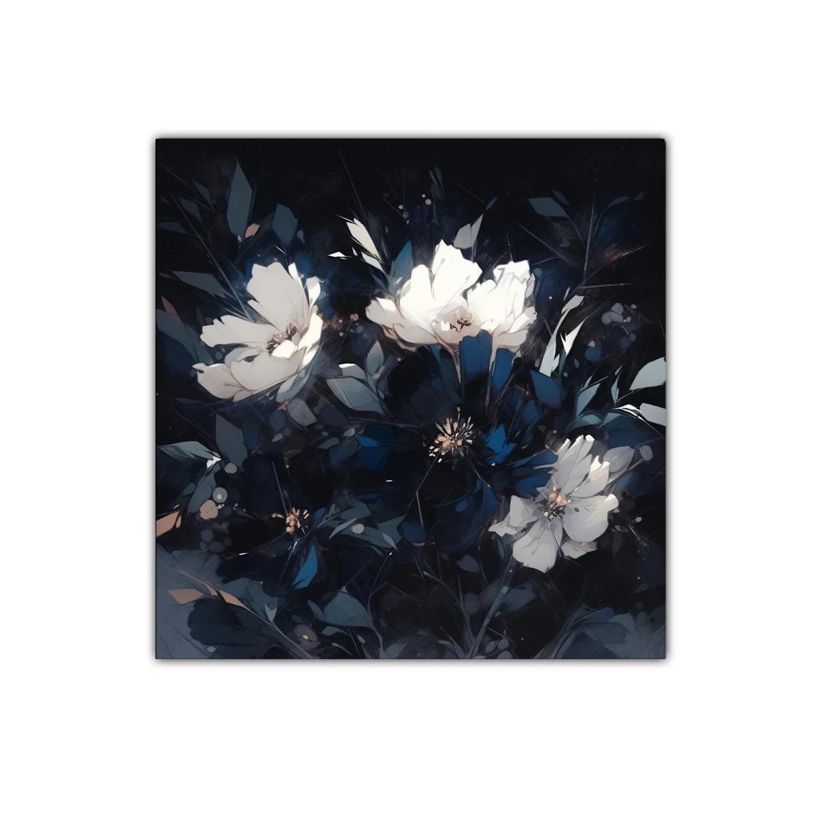 Blancas flores entre sombras en composición elegante — imagen principal