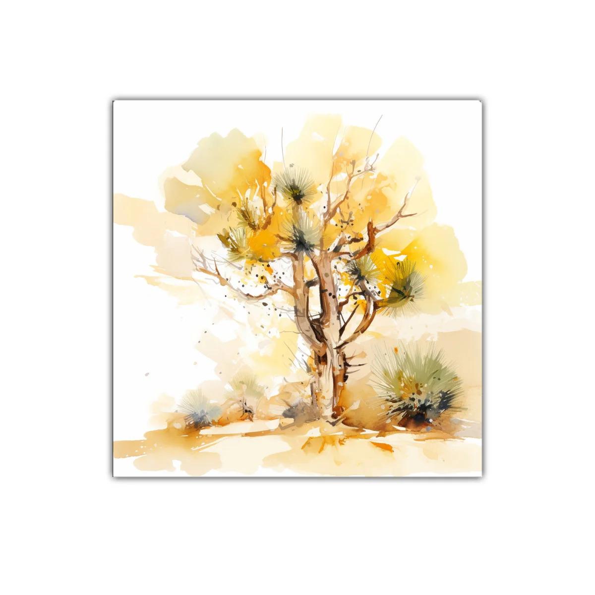 Árbol dorado en paisaje abstracto vibrante y natural — imagen principal