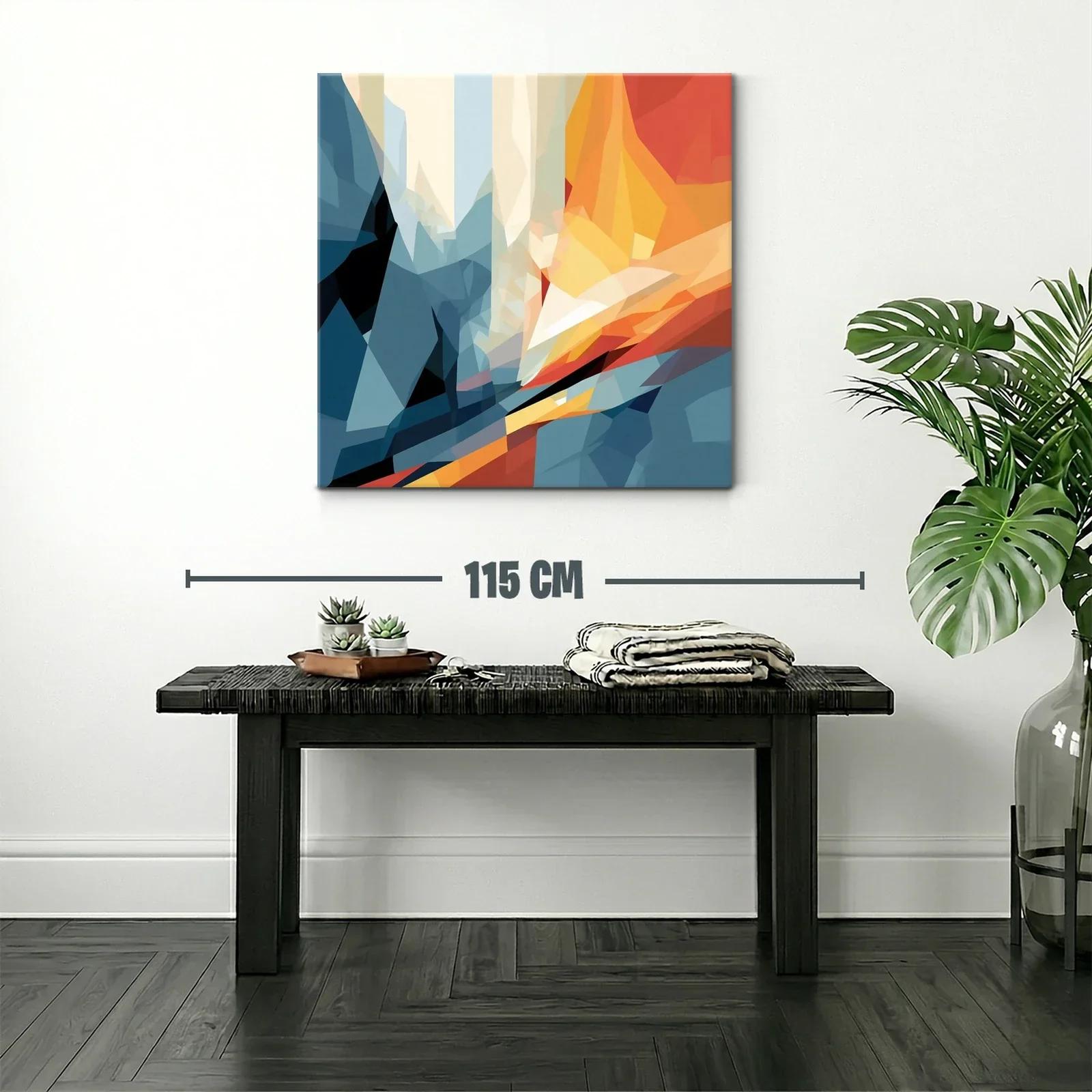 Composición Abstracta con Tonos Cálidos y Fríos — miniatura 2