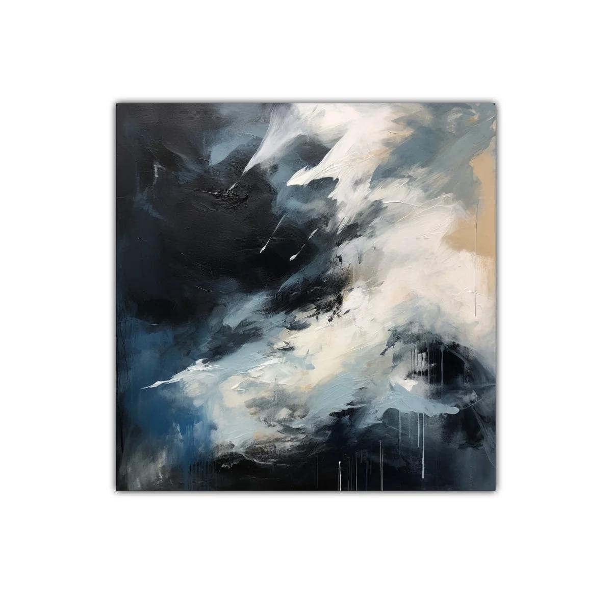 Cuadro abstracto en tonos oscuros y claros para ambientes modernos — imagen principal