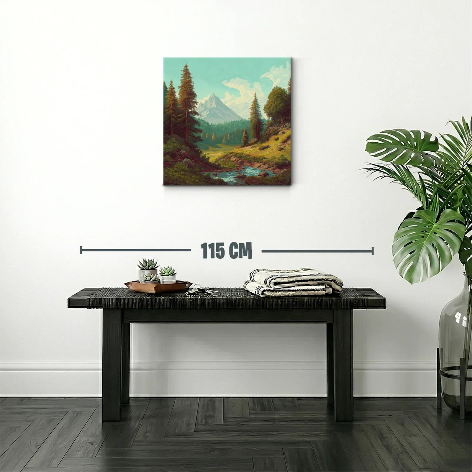 Paisaje natural con río y montañas en calma — miniatura 2