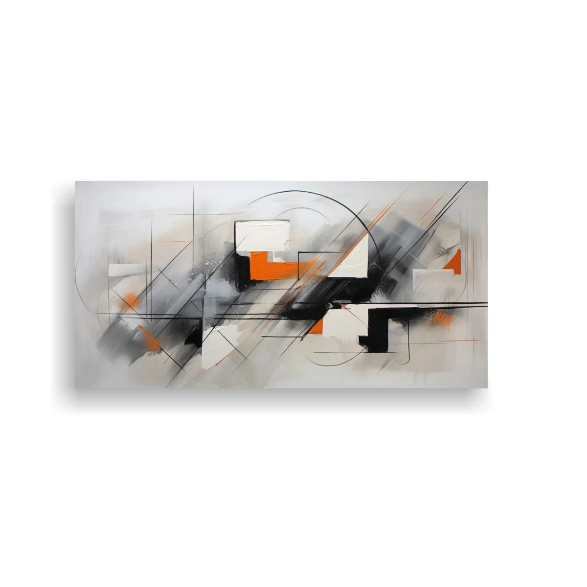 Cuadro composición geométrica abstracta con diagonales cruzadas — imagen principal