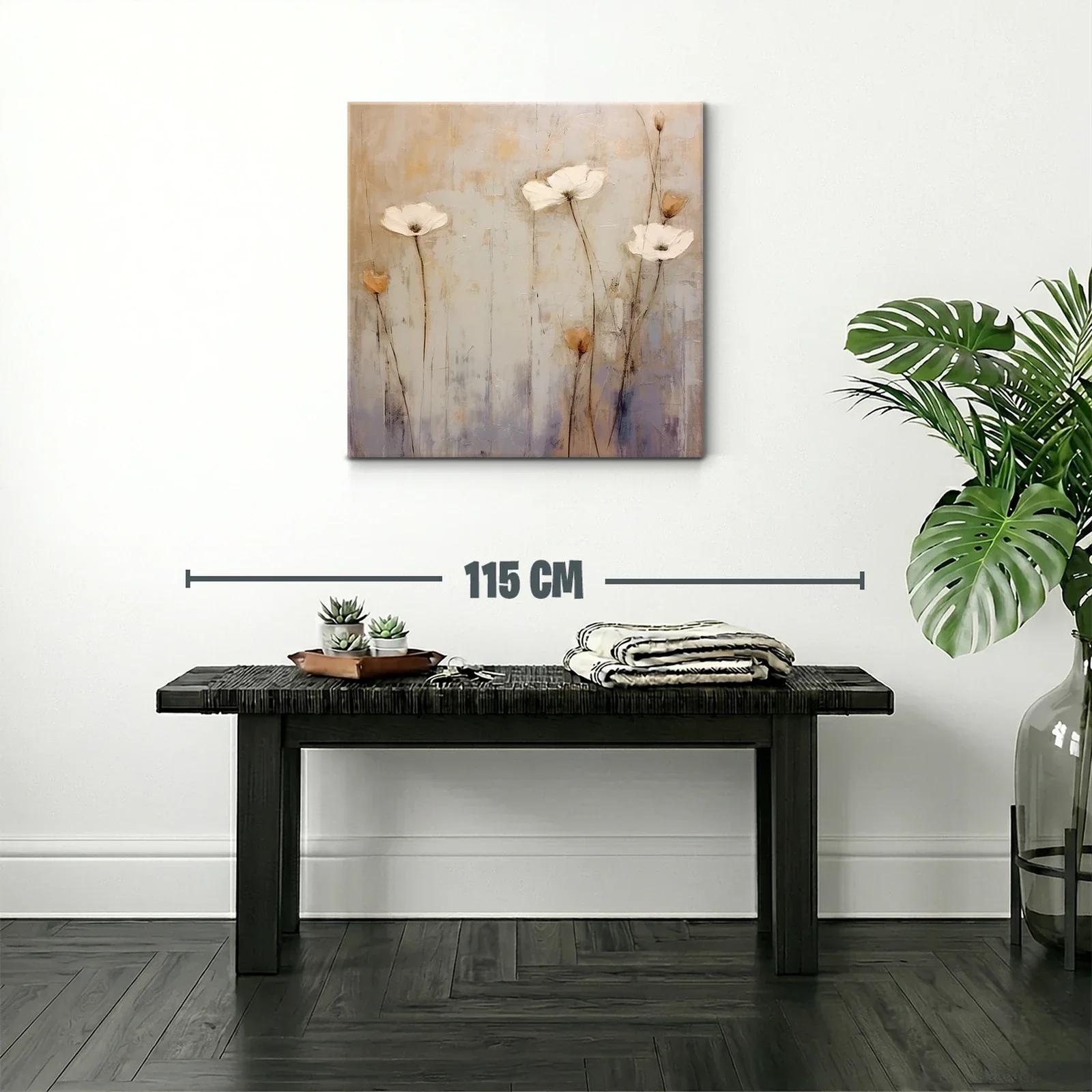 Cuadro floral con tonos neutros y aire delicado — miniatura 2