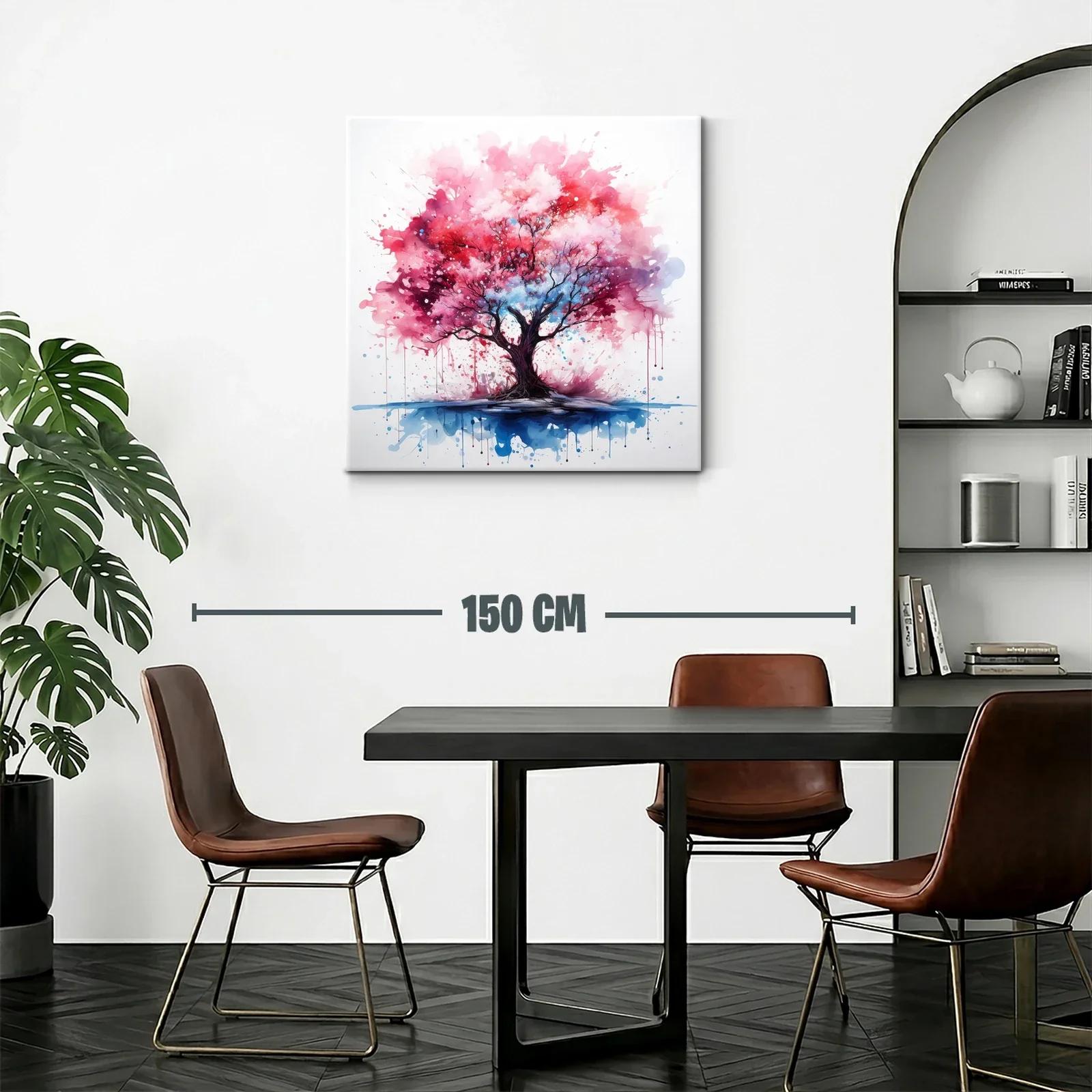 Árbol vibrante entre tonos rosas y azulados — miniatura 2