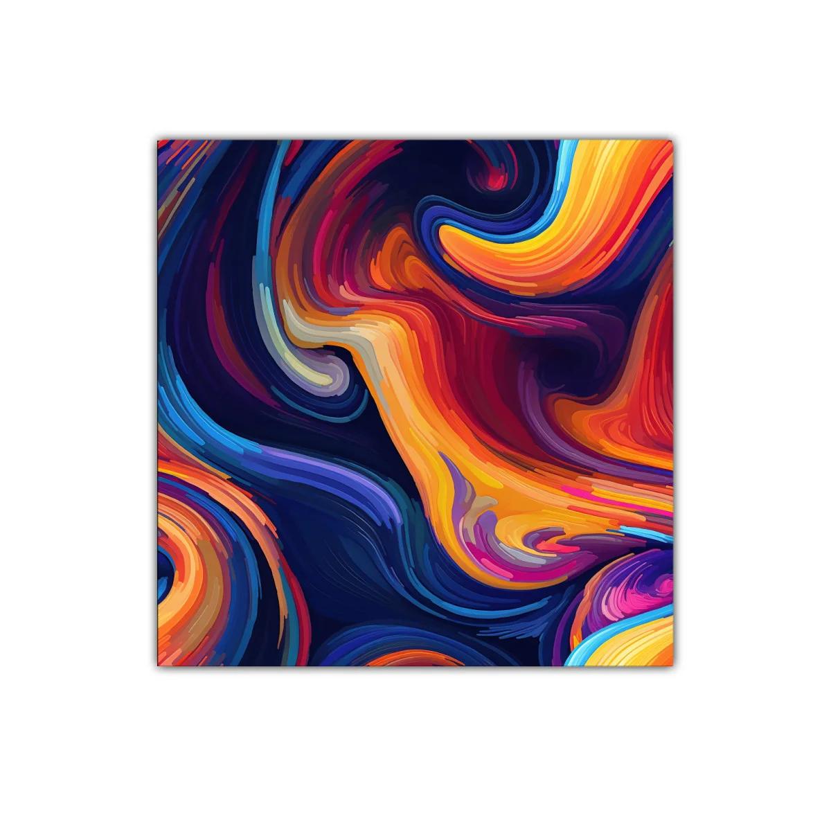Arte abstracto con vibrantes remolinos de colores intensos — miniatura 1