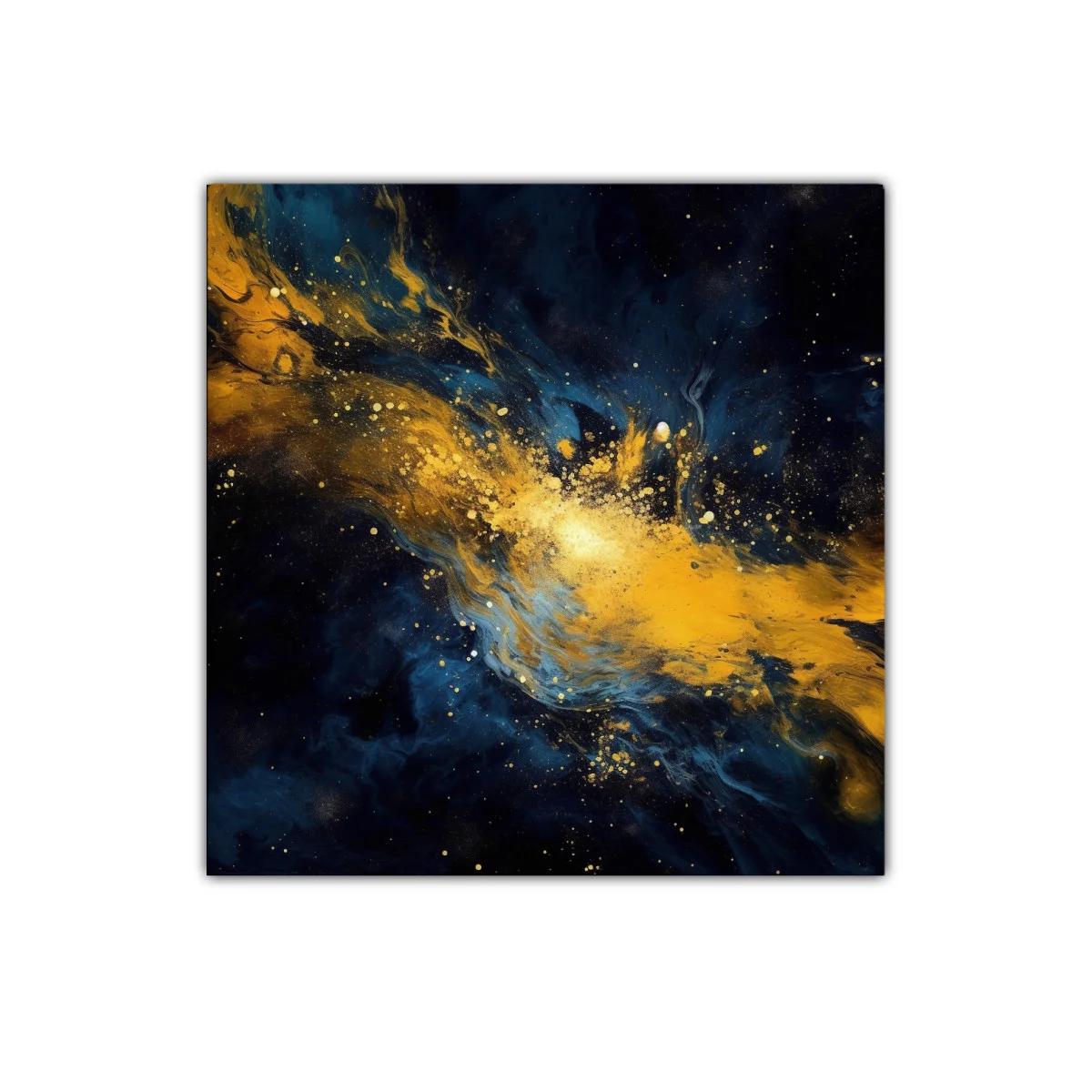 Explosión Dorada en Profundidad Azul Oscuro — imagen principal