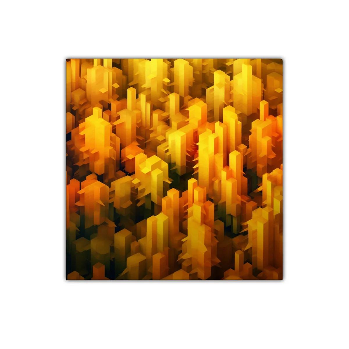 Composición abstracta con estructuras geométricas en tonos cálidos — imagen principal