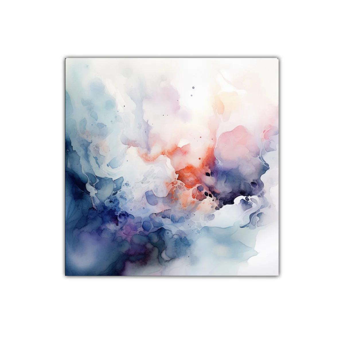 Cuadro abstracto con tonos suaves y vibrantes