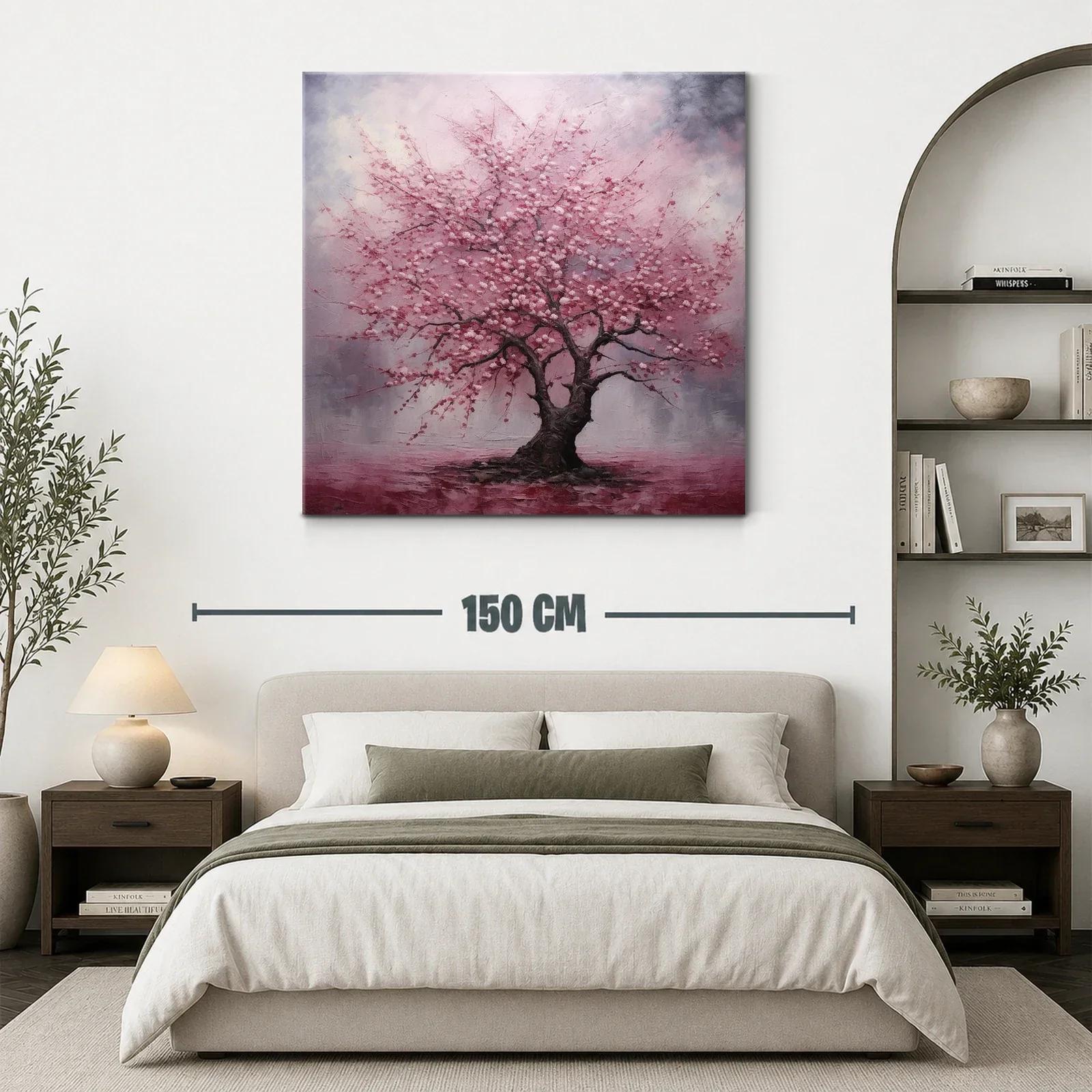 Árbol en flor con tonos rosados y ambiente etéreo — miniatura 3