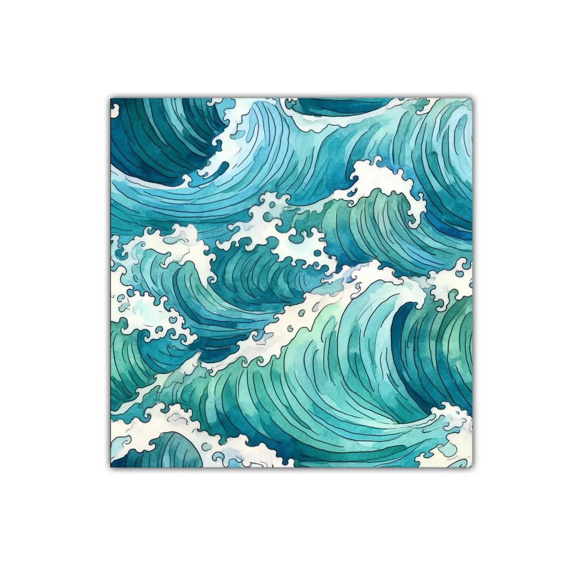 Impresionante cuadro decorativo con olas marinas en movimiento — imagen principal