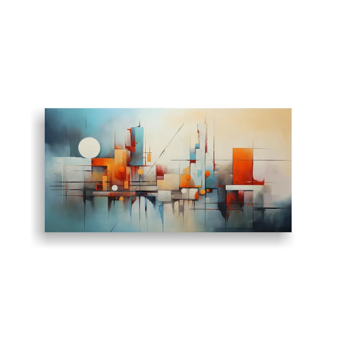 Cuadro skyline abstracto con rectángulos superpuestos — imagen principal