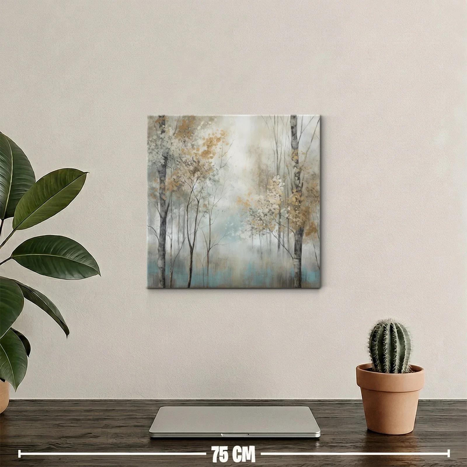 Bosque etéreo con delicados tonos dorados y azules — miniatura 2