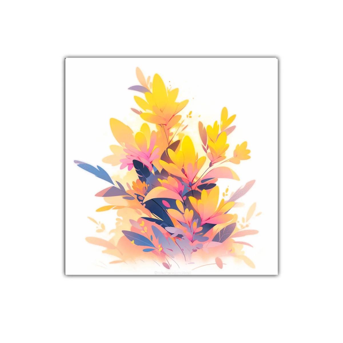 Cuadro decorativo con flores en tonos vibrantes y cálidos — imagen principal