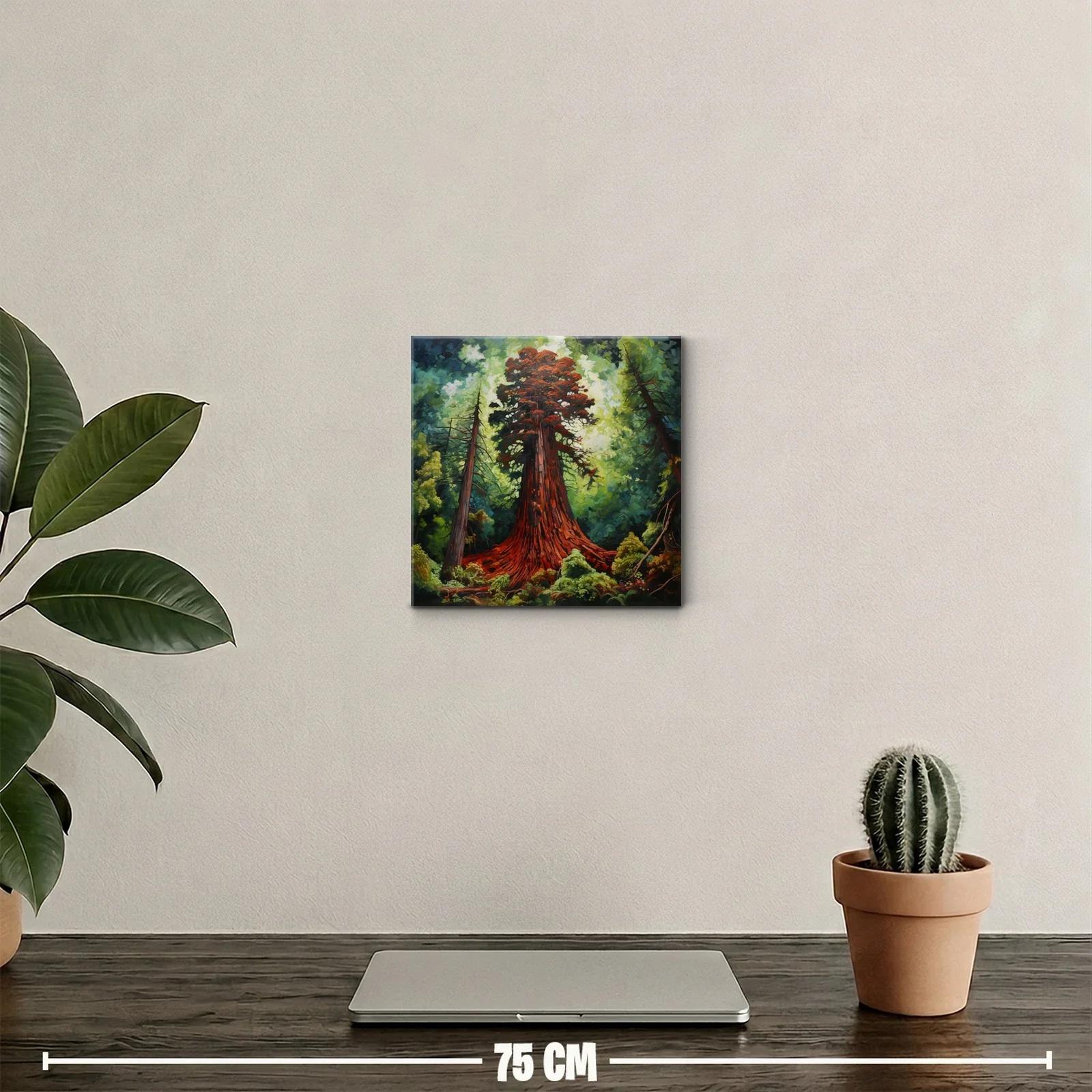 Árbol milenario con tonos cálidos y vibrantes en bosque — miniatura 2